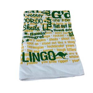 Aussie Lingo Cotton Tea Towel Australian Slang Print 100% Cotton 18"x30"